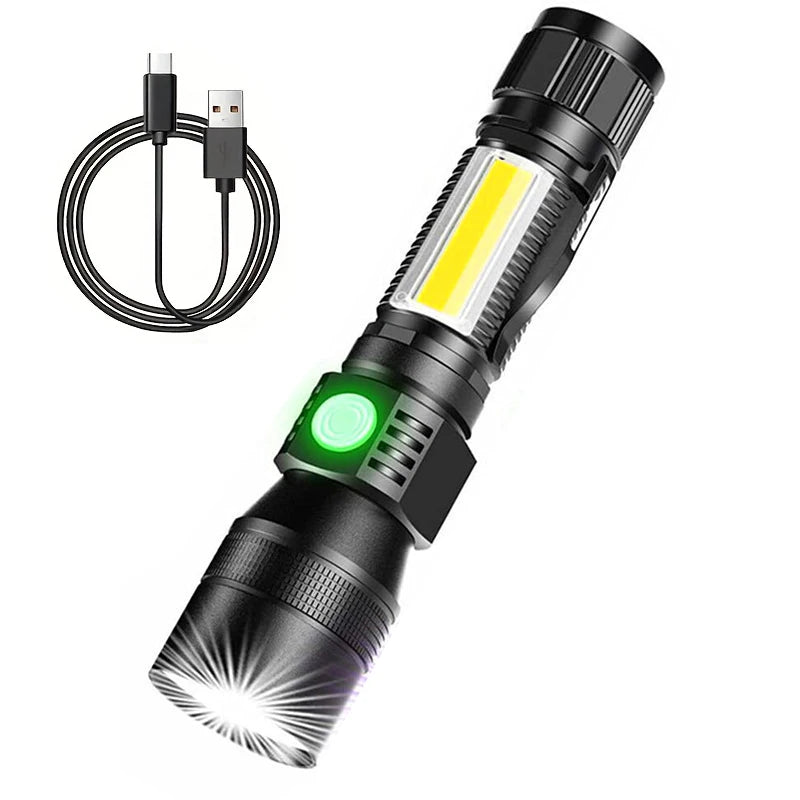 POCKETMAN 7-Mode LED Flashlight – UV, Red & White, Magnetic LED Torch Flashlight Zpaxo 1 PC 1X 18650 battery