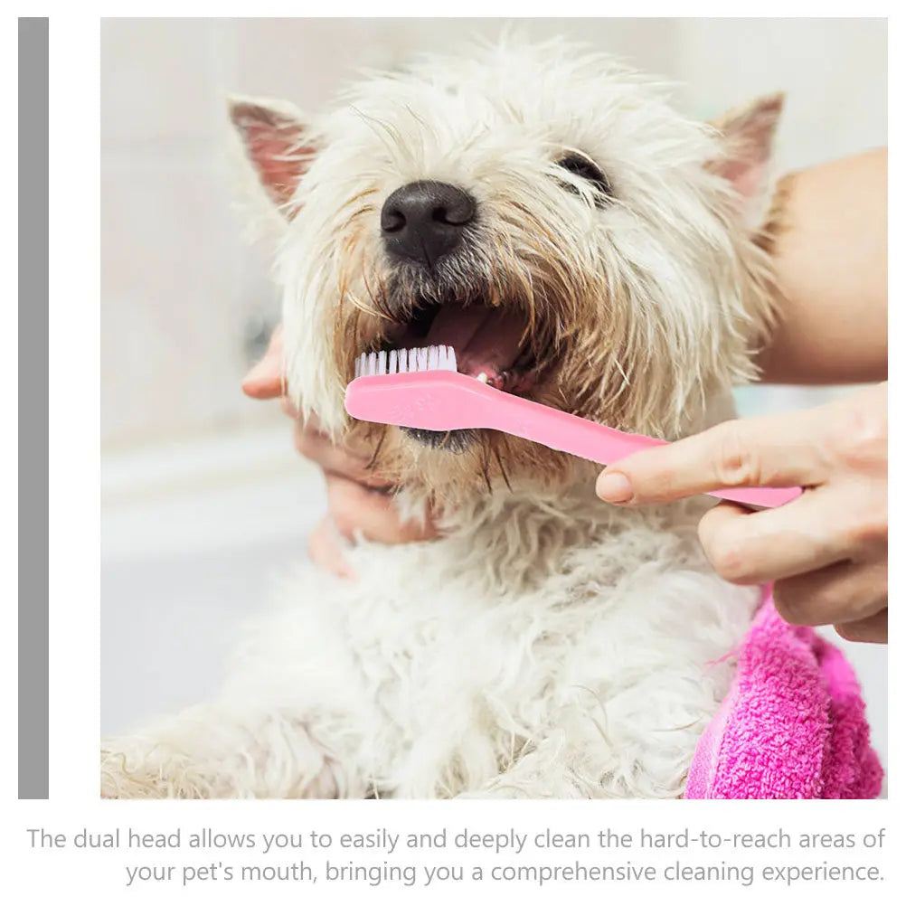 Dual-head Dog Toothbrush Pet Oral Teeth Cleaning Small Dogs Puppies
