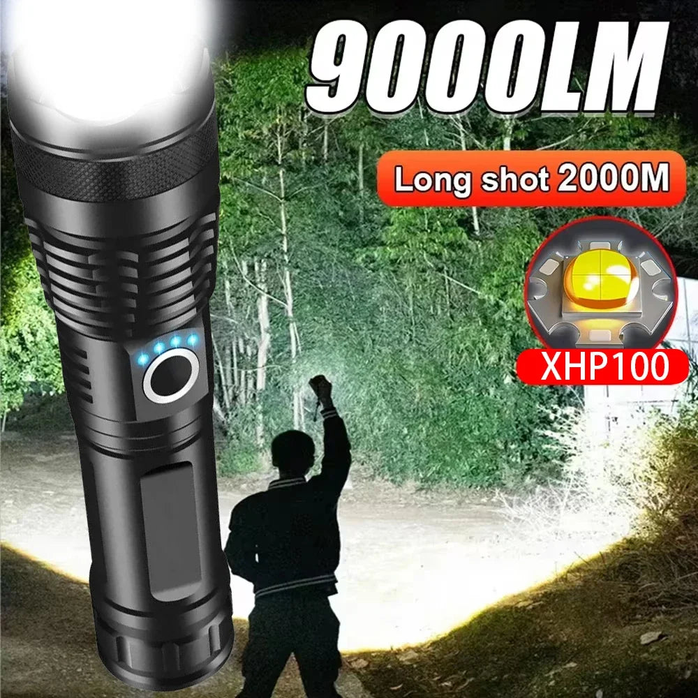 P50 LED Tactical Flashlight | Rechargeable Zoomable Torch