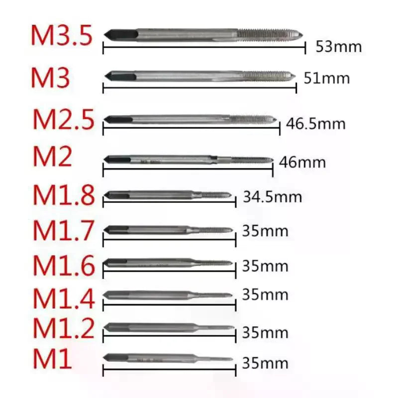 Mini M1 M3 5 Machine Hand Tap Thread Wire Tapping Threading Taps Zpaxo