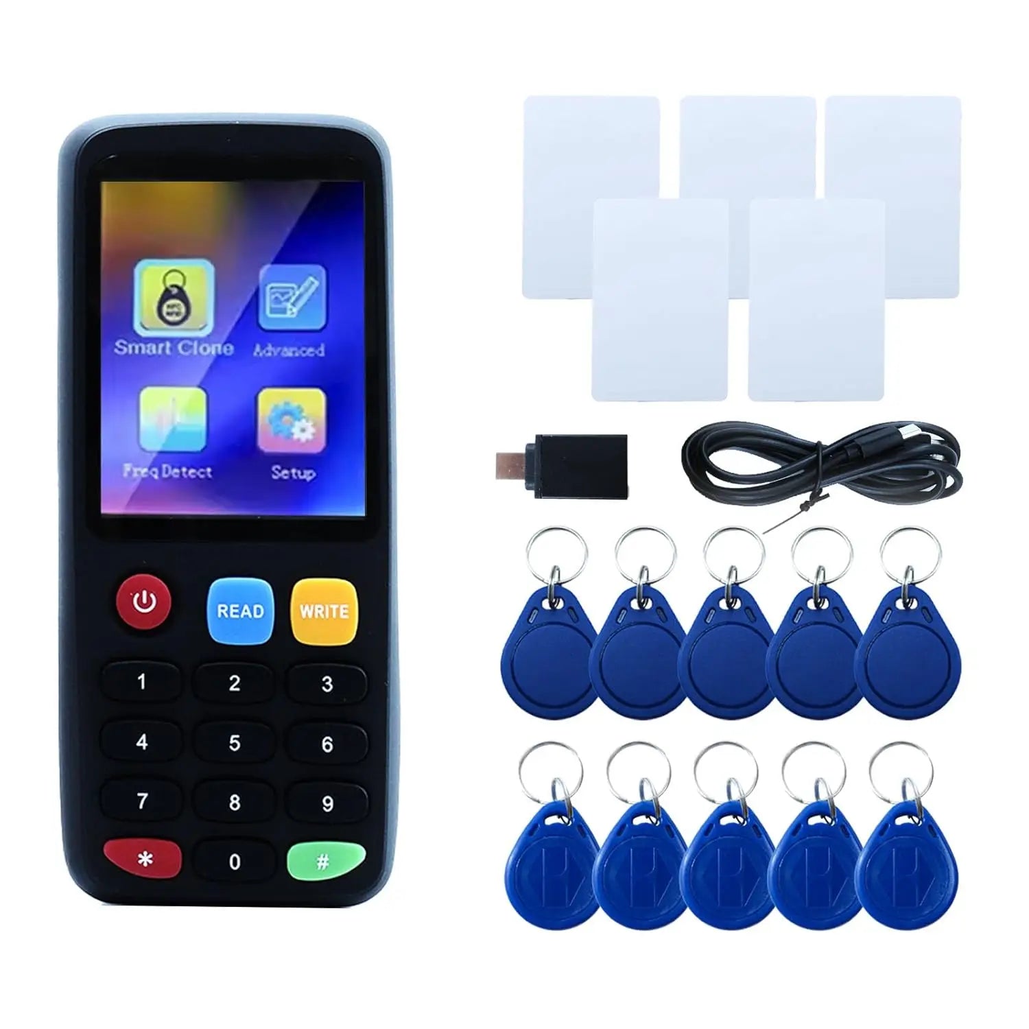 RFID Smart Card Reader X7 Copier Duplicator 13.56MHz 125KHz Label Copy UID EM4305/T5577 Token Badge Clone NFC Tag Key Write Zpaxo