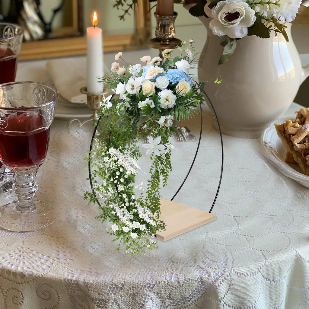 Iron Floral Hoop Stable Smooth Surface DIY Wedding Centerpiece Wreath