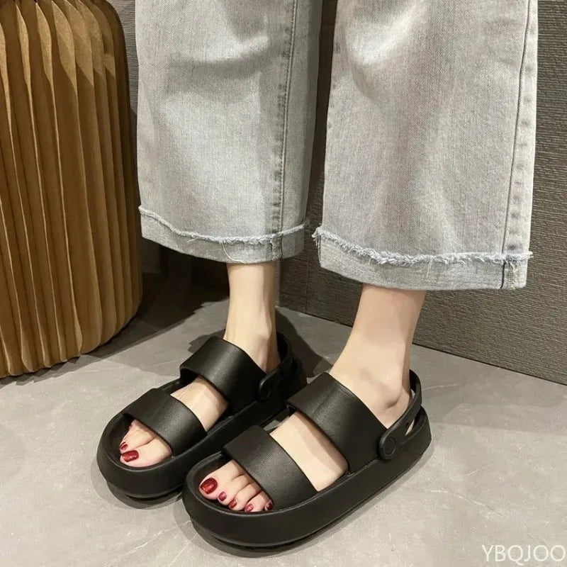 Casual Breathable Comfortable Sandals Women Home Slippers Snaps