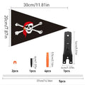 Adjustable Height Bicycle Flag Waterproof Kid Safety Flags Flagpole