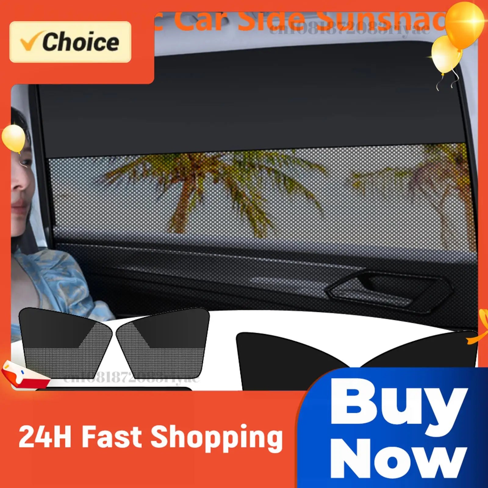 Magnetic Side Window Sun Shades Light Blocking Car Net Visor Summer