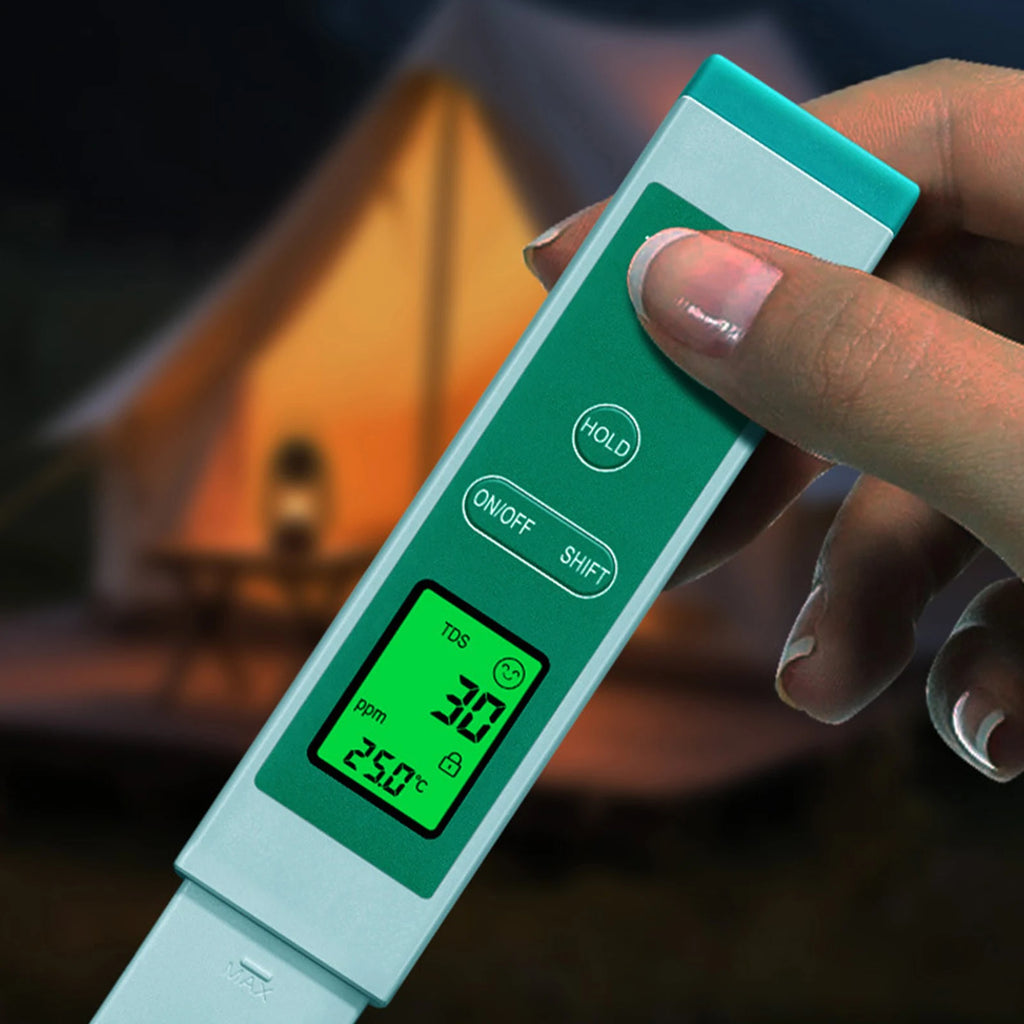 Smart Backlight Water Tester LCD Digital TDS Testing Pen Temperature