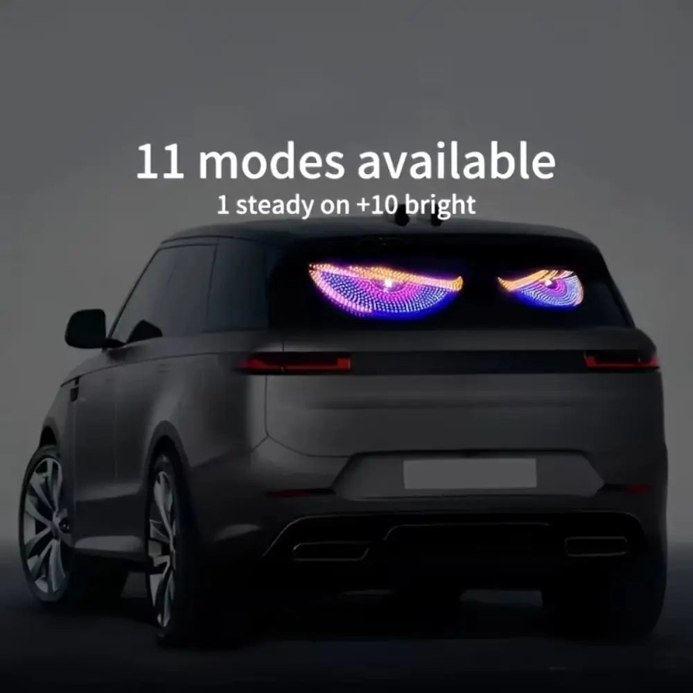 LED Display Devil Eyes Light Matrix Pixel Panel Cool Car Decorative Zpaxo