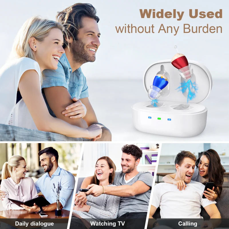 Rechargeable Hearing Aid Intelligent Sound Amplifier Noise Reduction