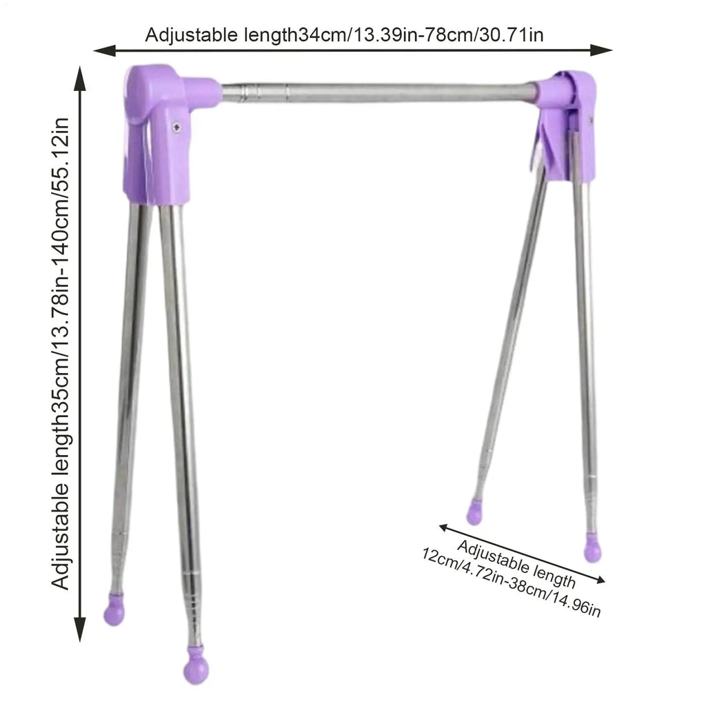 Foldable Clothes Drying Rack Stainless Steel Telescopic Garment Hanger Clothing Drying Rack for Balcony Travel Camping Bathroom Zpaxo