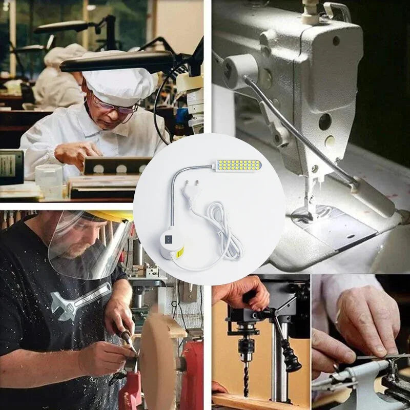 10/20/30 Industrial Lighting LED Sewing Machine Night Lights Home With Magnetic Flexible Adjustable For Base Adsorbed Work Lamps Zpaxo