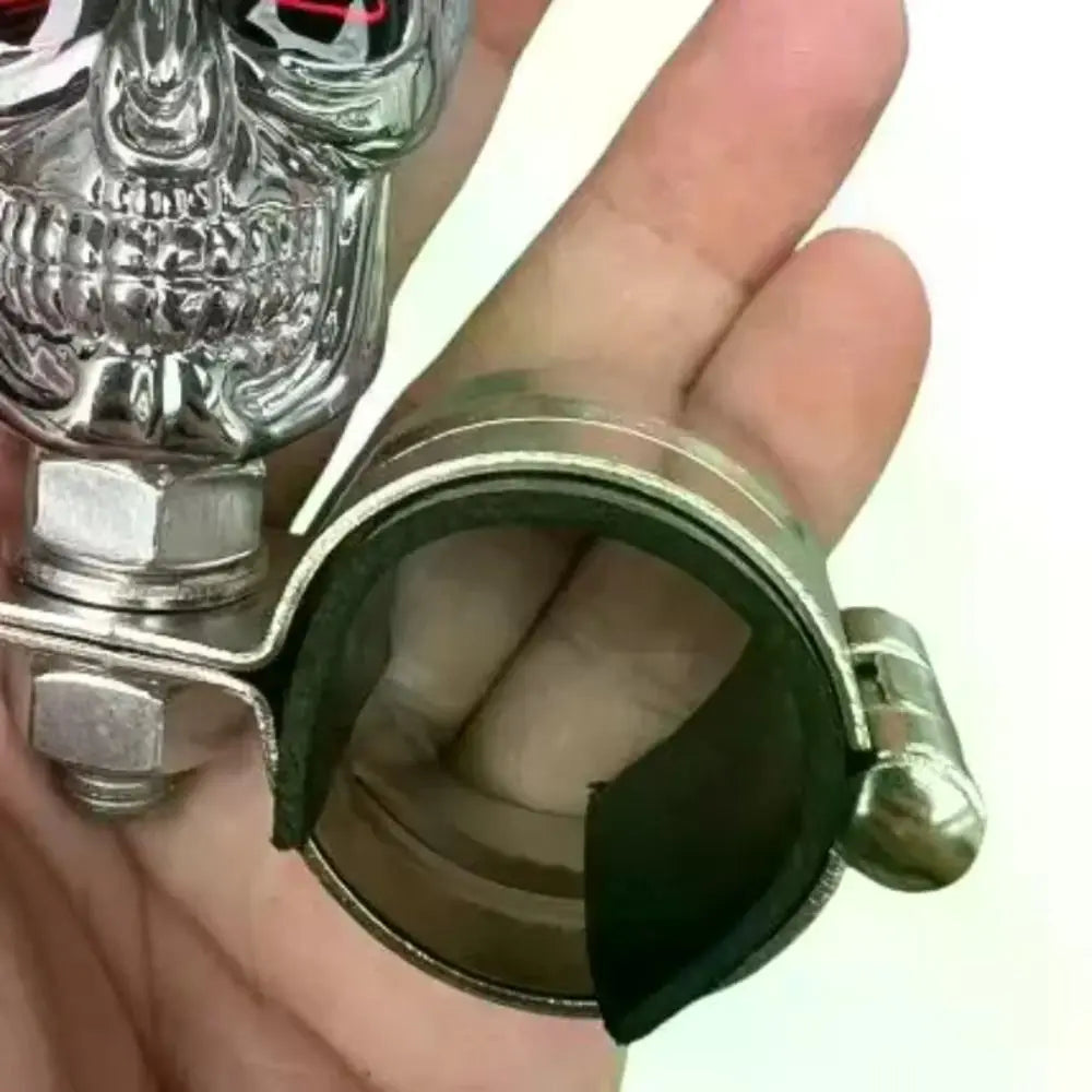 Metal Bearing Steering Wheel Booster Skull Head Design Universal Fit Zpaxo