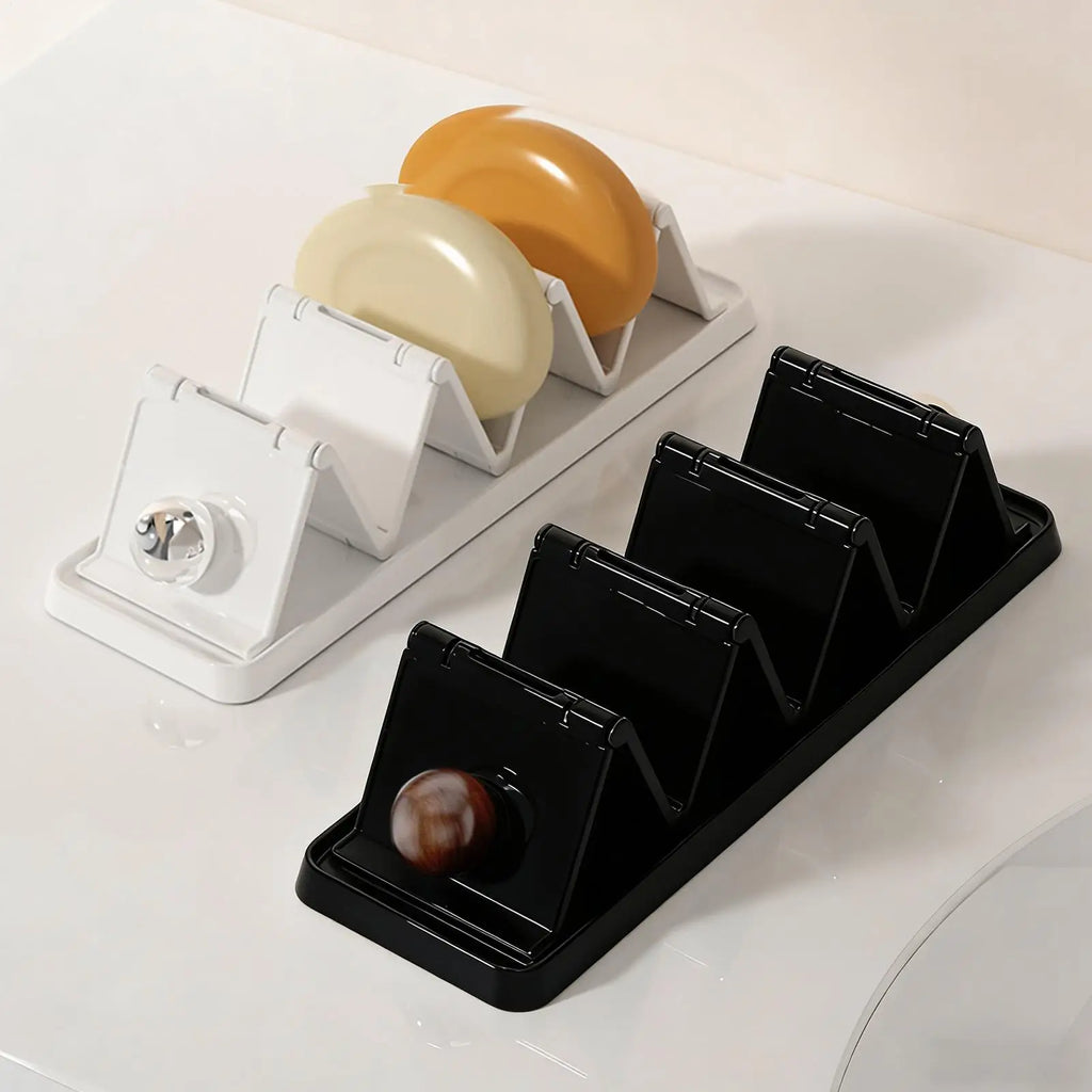Soap Holder Drain Foldable Storage Suction Cup Soap Rack for Shower for Sponge Shower Bathroom Kitchen Sink Countertop Drying Rv Zpaxo