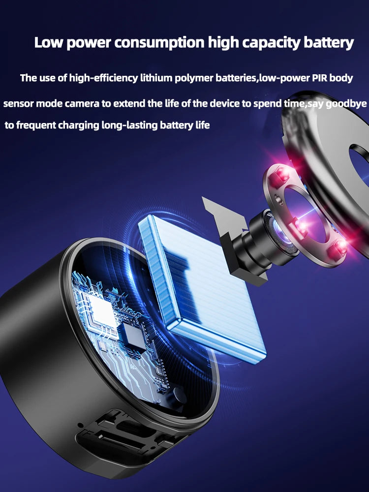 Mini Security Battery Camera 5MP HD Indoor Human Detection Micro Smart Home Small Recorder Video Surveillance Monitor IP Cameras Zpaxo