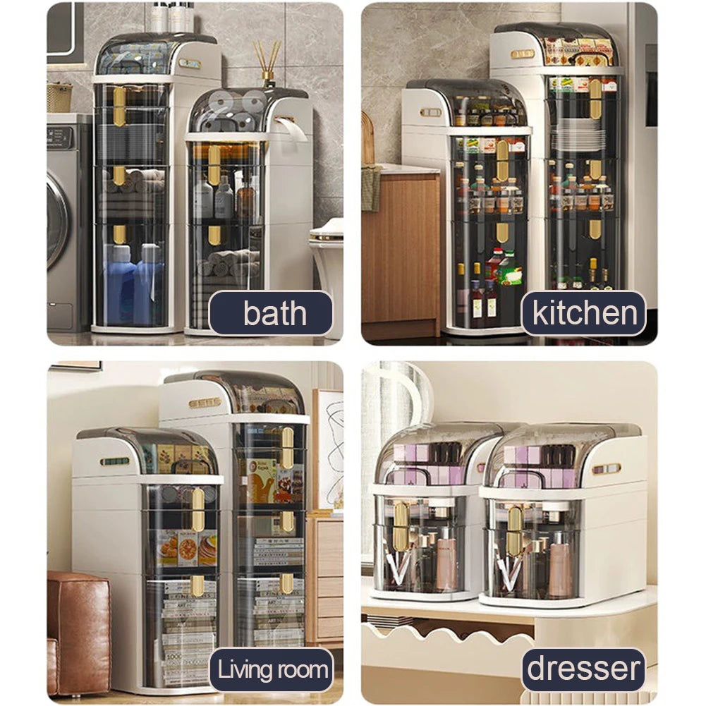 3 Tier Movable Gap Storage Rack Utility Cart Shelf Kitchen Bathroom