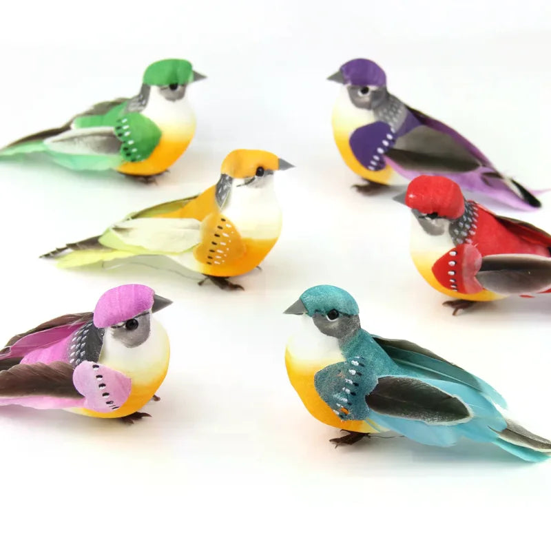 Wedding decor venue ornament Mini fake birds artificial feathe foam doves Zpaxo