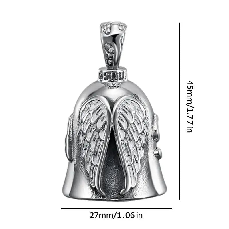 Guardians Angel Ride Cycling Motorcycle Bell Keychain Titanium Steel