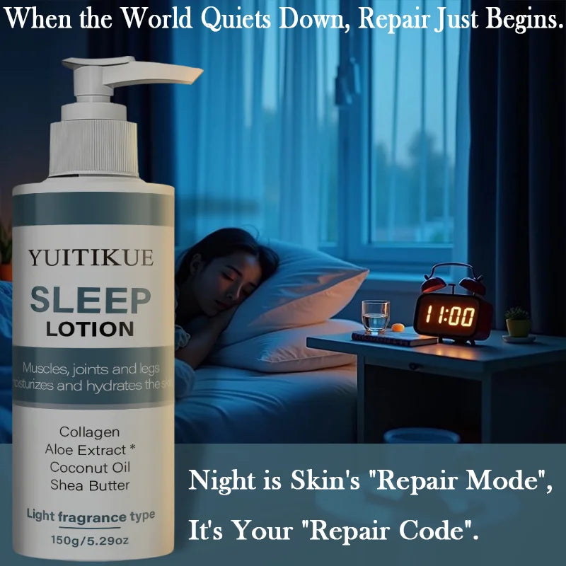 YUITIKUE Sleep Lotion – Collagen & Aloe Vera Night Repair Body Cream Night Repair Body Lotion Zpaxo
