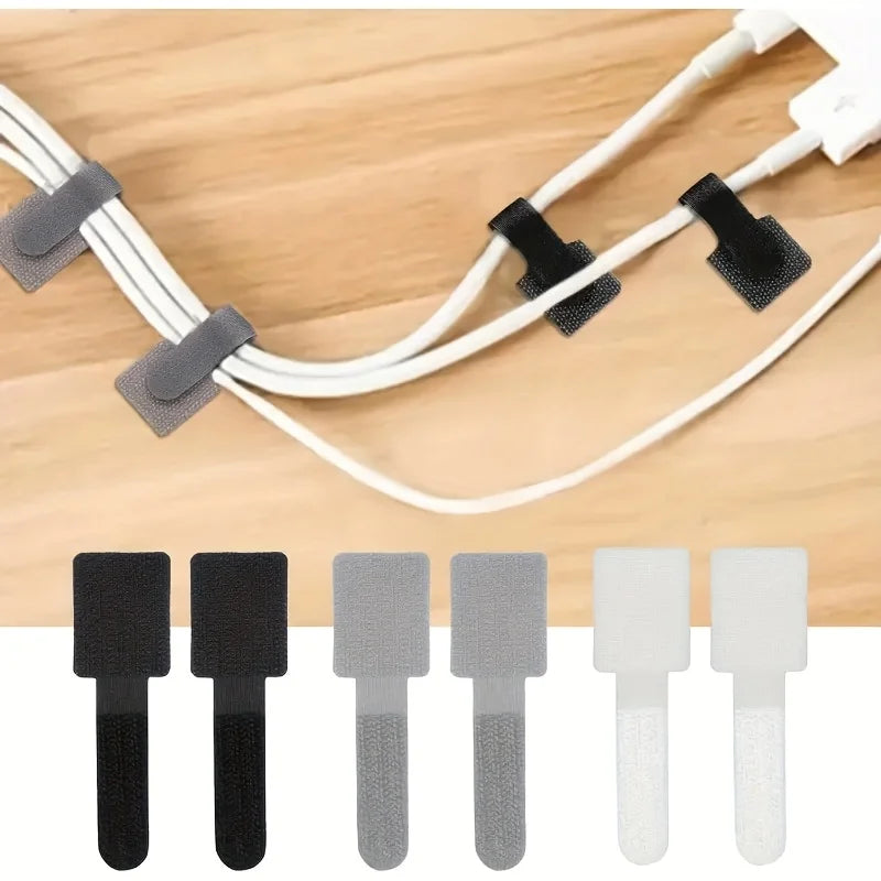 Reusable Cable Organizer Desk Wire Winder Cable Tie Organizer Self Adhesive Cord Rope Holders Cord Protection Straps Zpaxo