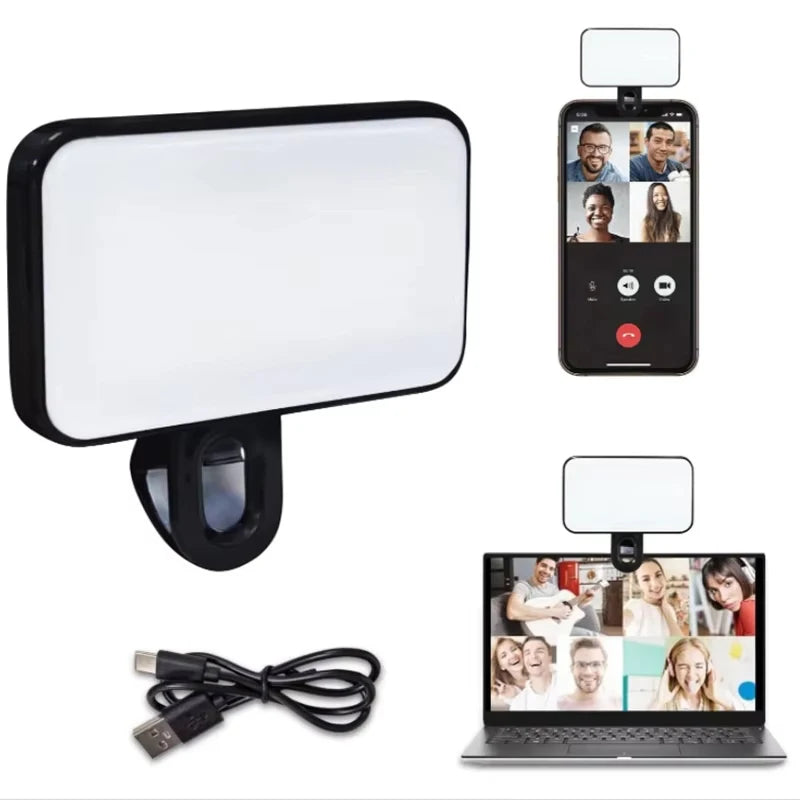 Mini Selfie Fill Light Rechargeable Adjustable Brightness Portable