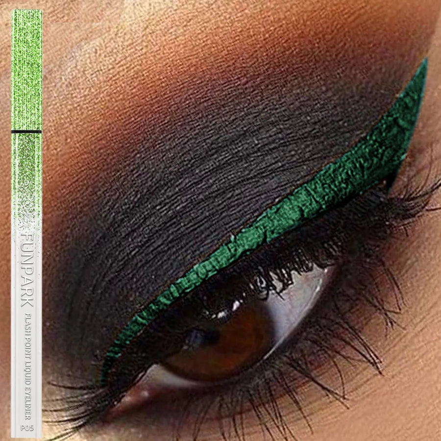 Green Waterproof Eyeliner Sweat-proof Long Lasting Non-smudged Fast