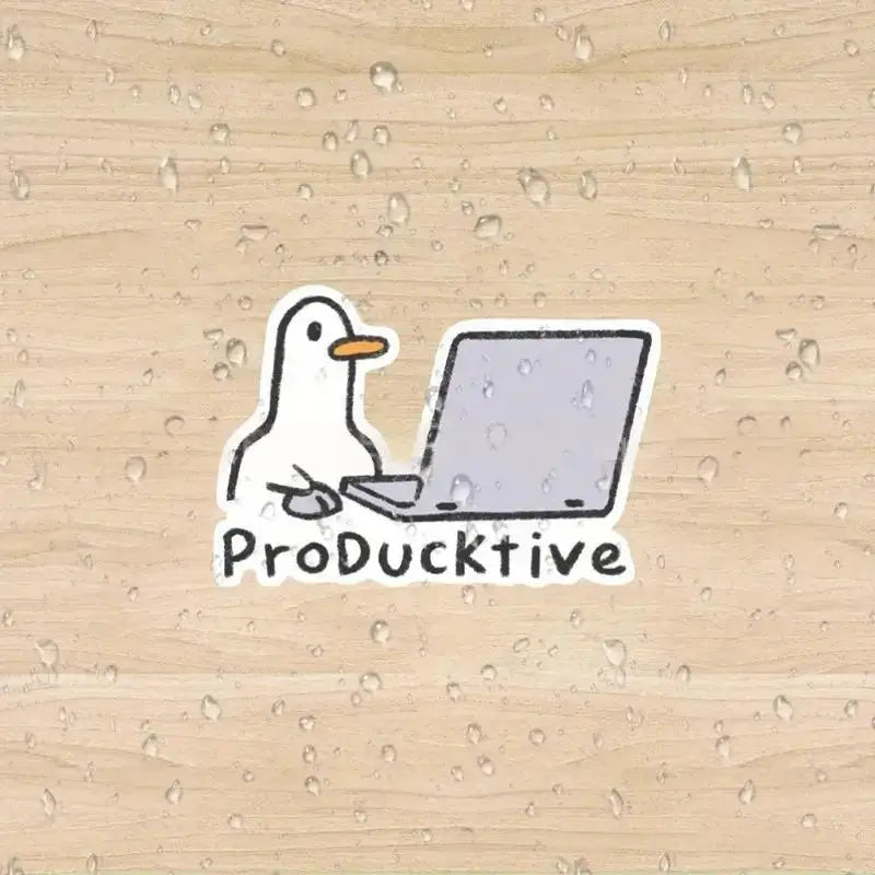 Cute Goose Laptop Stickers Perfect DIY Computer Decoration Waterproof Zpaxo