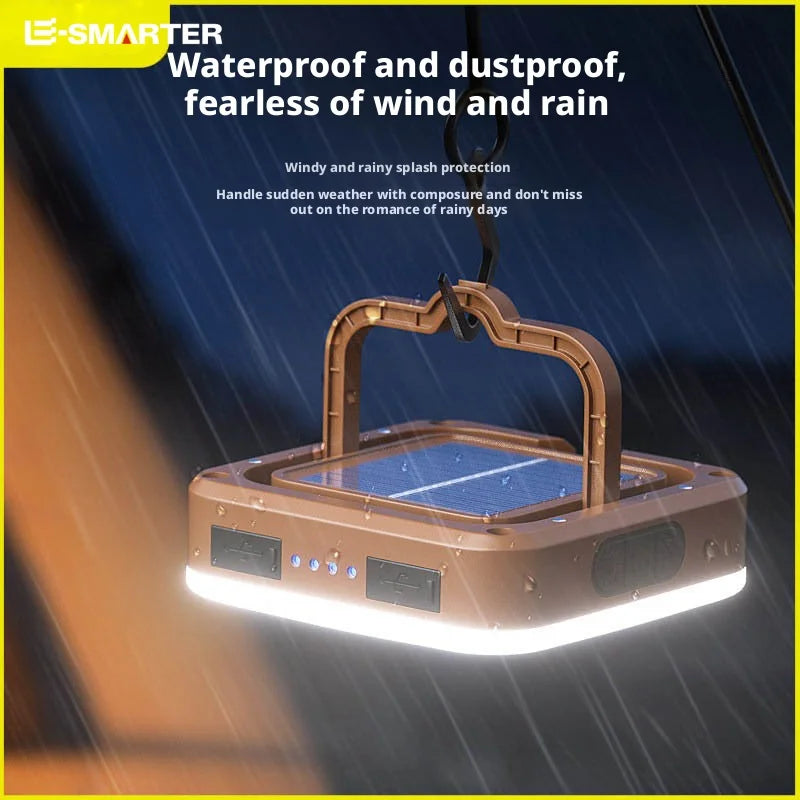 ESMARTER COB Solar Camping Lantern – Waterproof Hanging Light