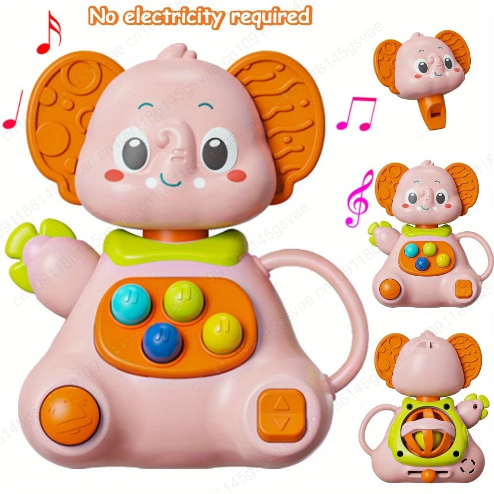Dutora Baby Rattle Toy – Elephant & Deer ABS Plastic, Ages 0–3 Baby Rattle Toy Zpaxo pink elephant