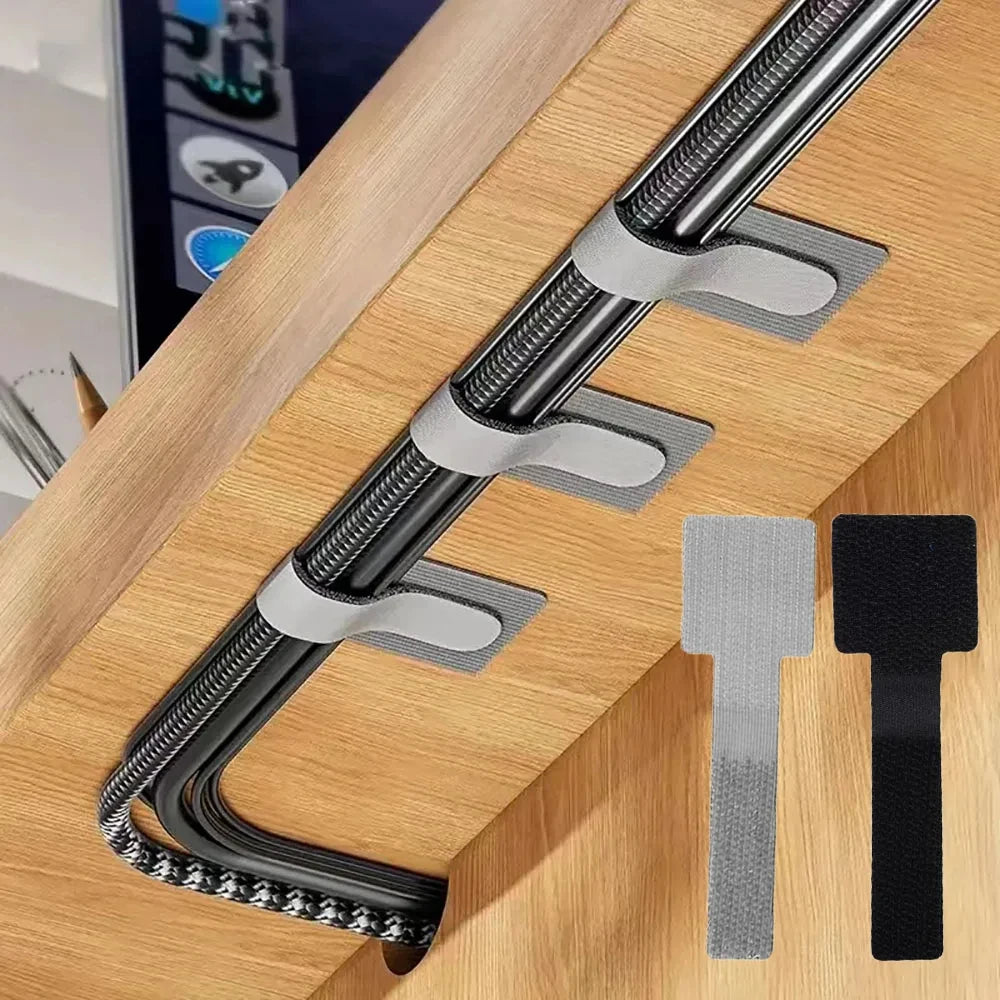 Reusable Cable Ties Self Adhesive Adjustable Cord Straps Wire