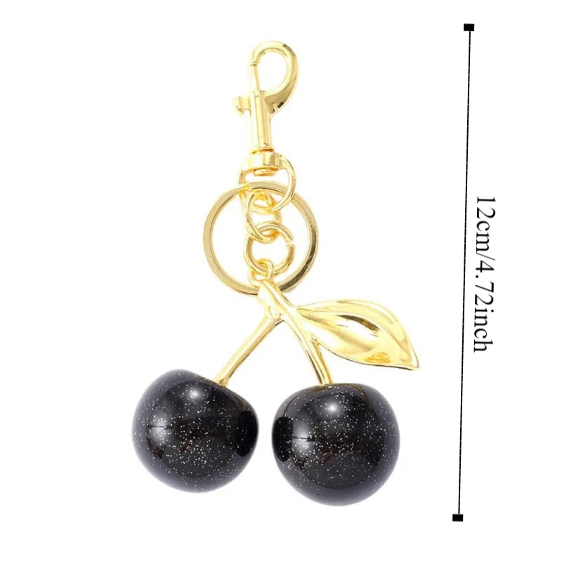 Bag Decoration Delicious Red Cherry Keychain Trinket Anti-Lost Cherry Charm Handbag Pendant Y2K Girl Heart Zpaxo