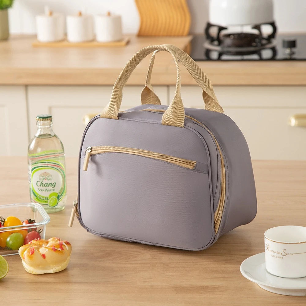 Fashionable Insulated Bag, Lunch Bag, Bento Bag, Bring Lunch Box To Work or School, Handbag, Thick Aluminum Foil Insulated Bag Zpaxo