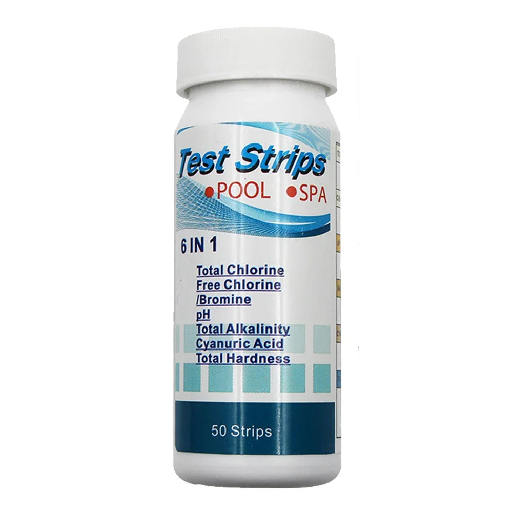 6-in-1 Water Test PH Strips Multipurpose Residual Chlorine Value