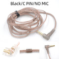 KZ Replacement Headset Cable Oxygen-Free Copper Cable Improves Headphone Connection For KZ ZS3 ZS4 ZST ASX Accessories Supplies Zpaxo C pin no mic