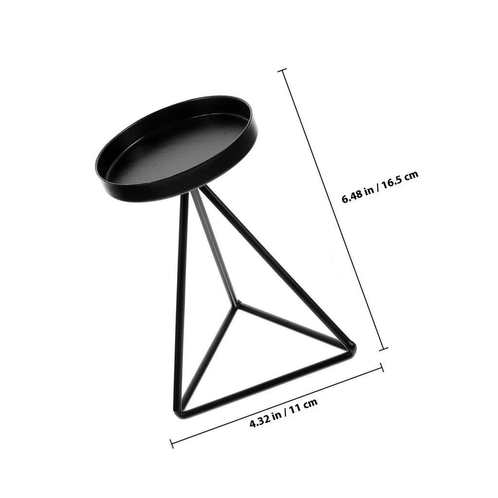 Iron Holder Geometric Hollow Candlestick Home Decorative Desktop