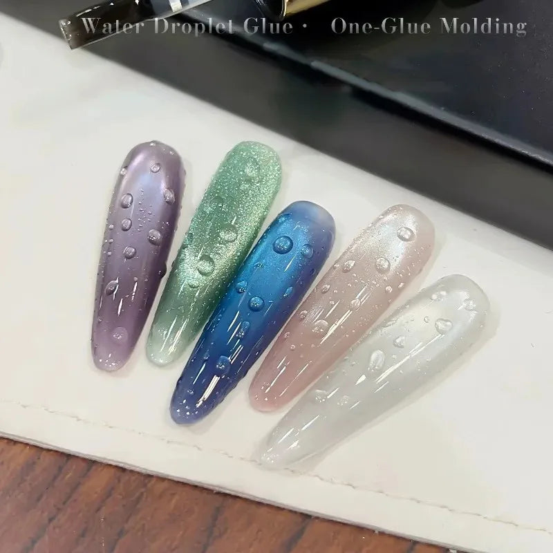 Water Drop Nail Gel 3D Crystal Bubbling No Wipe Coat DIY Dew Effect