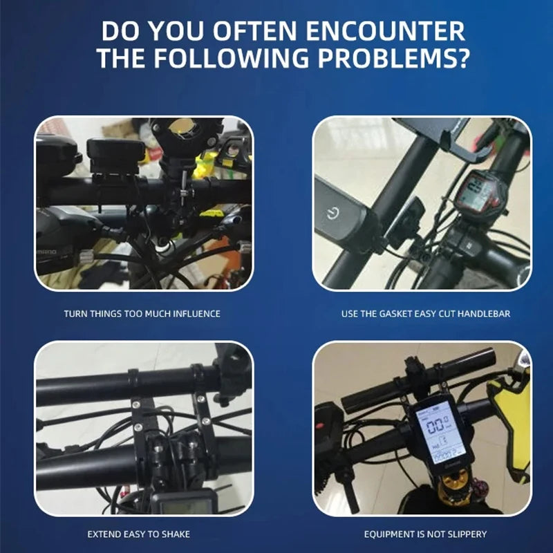 Bike Handlebar Extender Mount 20CM Aluminum Alloy Extension Frame Multifunctional Cycling Headlight Bracket Lamp Holder Riding Zpaxo