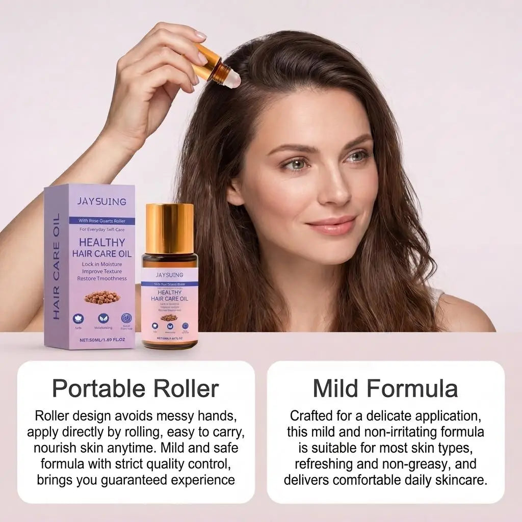 Organic Castor Oil Rose Quartz Roller – Skin & Hair Care Castor Oil Roller Zpaxo