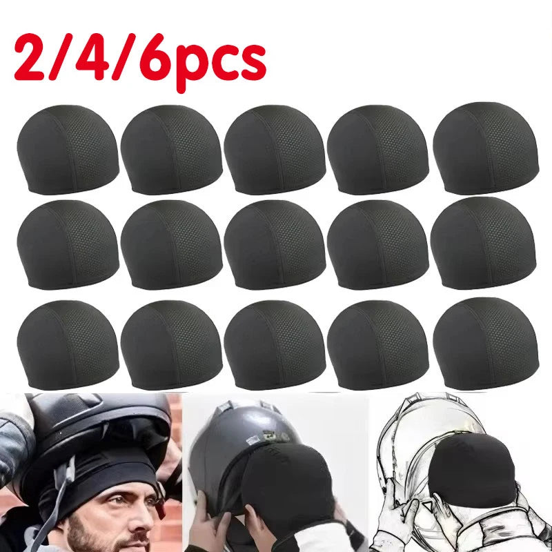 Motorcycle Helmet Inner Cap – Quick-Dry Breathable Liner 2/4/6pk