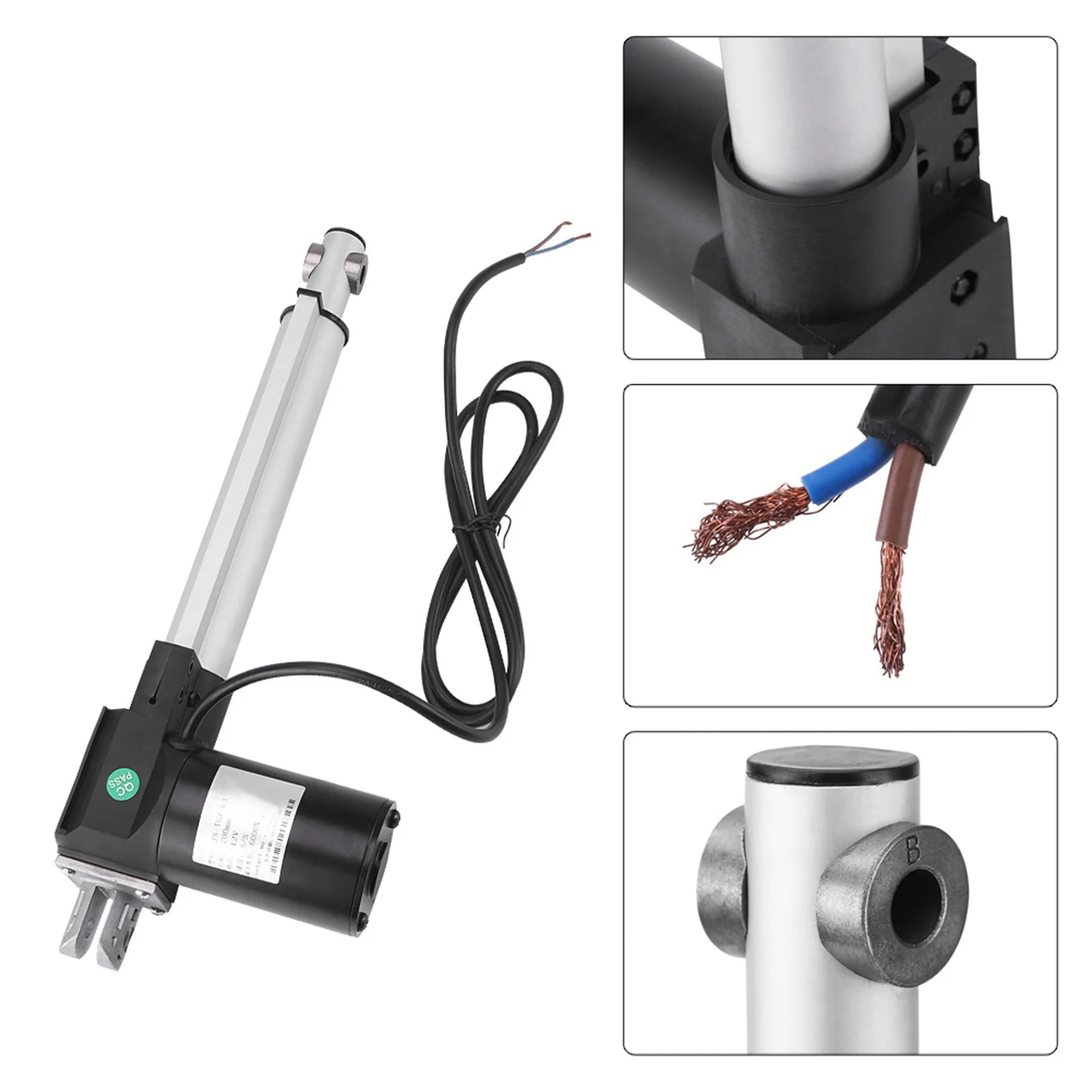 12 Volt Linear Actuator 12V 6000N Maximum Lift Stroke Electric Motor