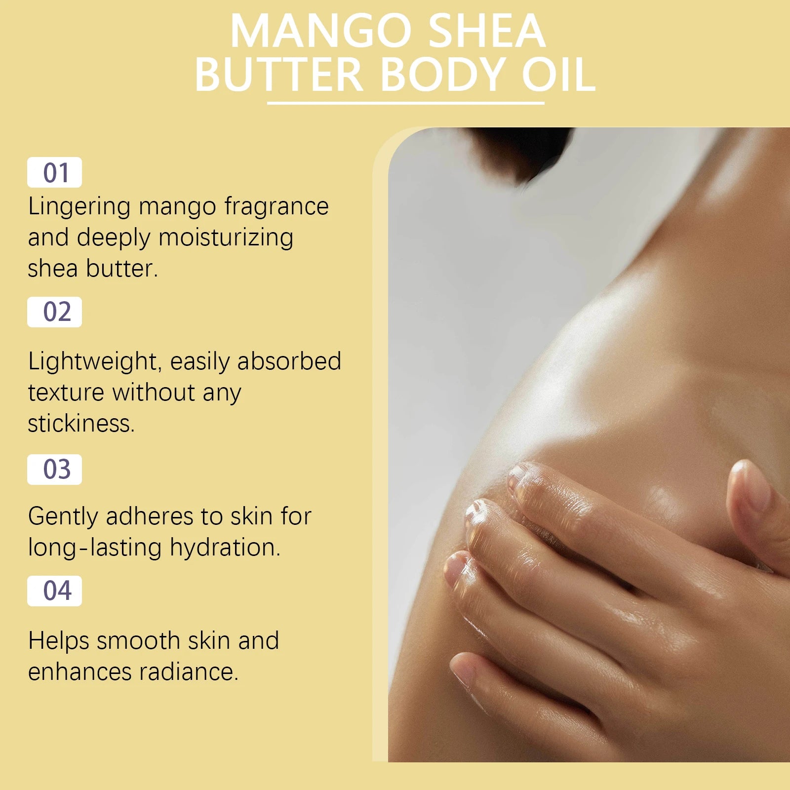 OceAura Mango & Shea Anti-Aging Firming Body Oil – Dry Skin Firming Body Oil Zpaxo