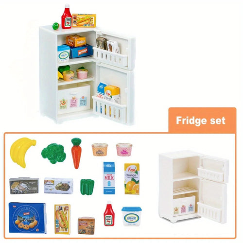 1 12 Miniature Dollhouse White Refrigerator Toy Mini Fridge Simulated Zpaxo