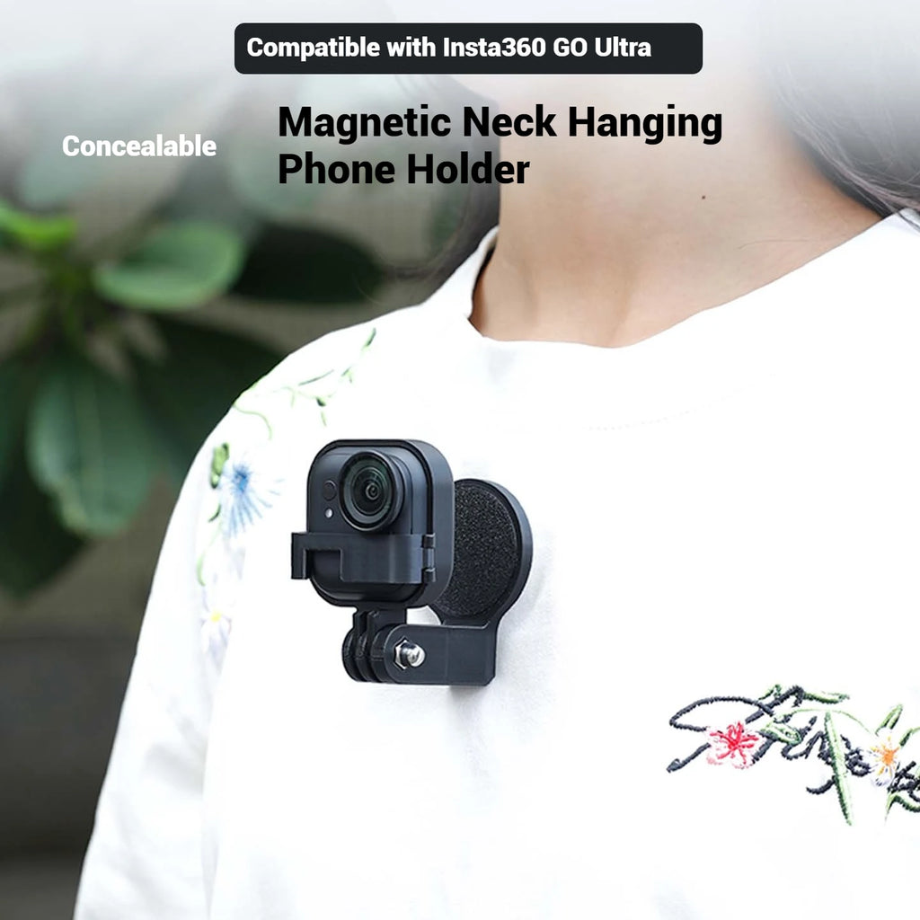 Insta360 GO Ultra Magnetic Neck Mount Holder – POV Vlog Camera Neck Mount Zpaxo