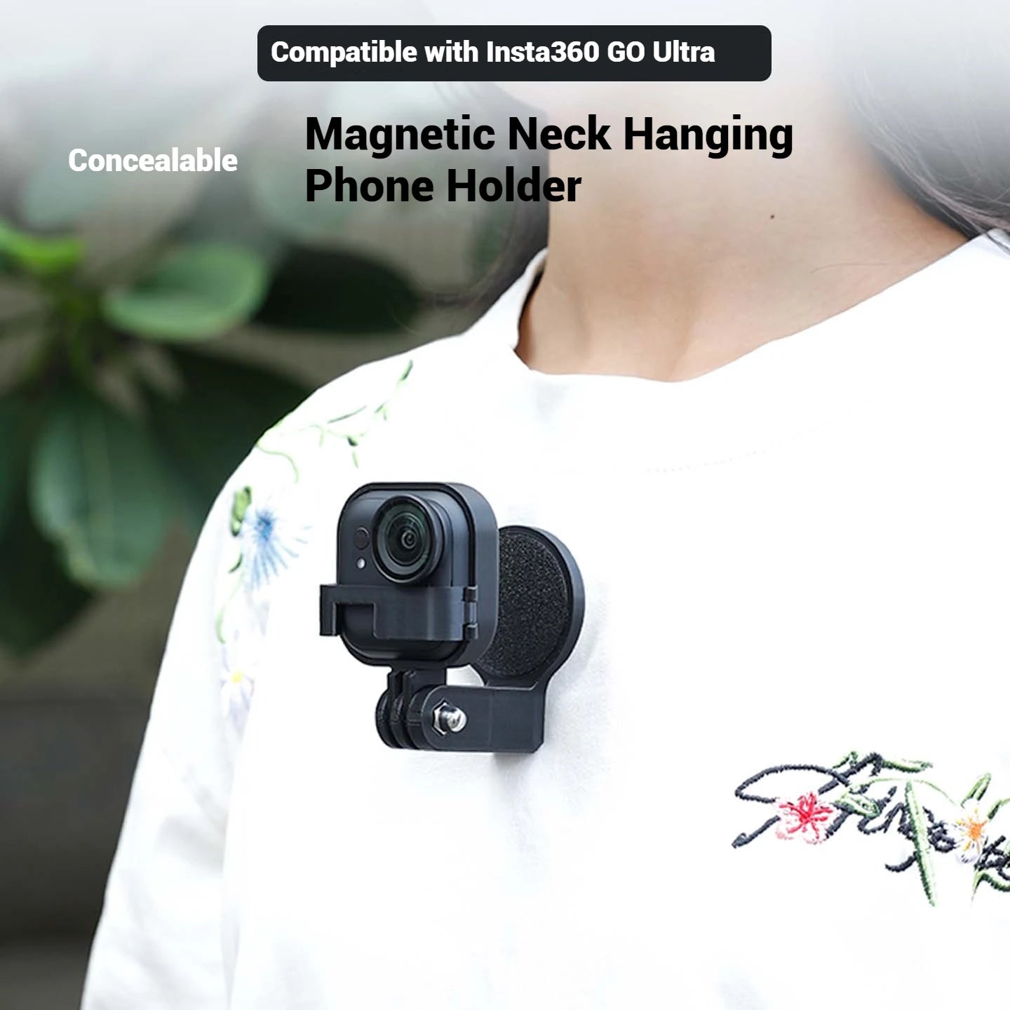 Insta360 GO Ultra Magnetic Neck Mount Holder – POV Vlog Camera Neck Mount Zpaxo