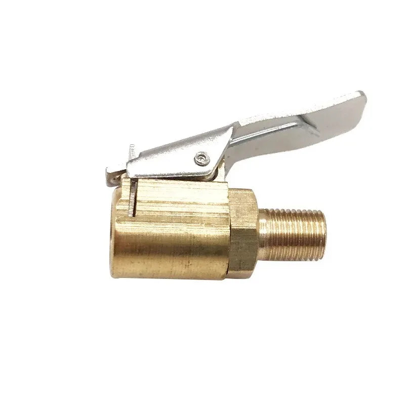 Brass 8mm Clip-On Tire Air Chuck Inflator Valve Adapter