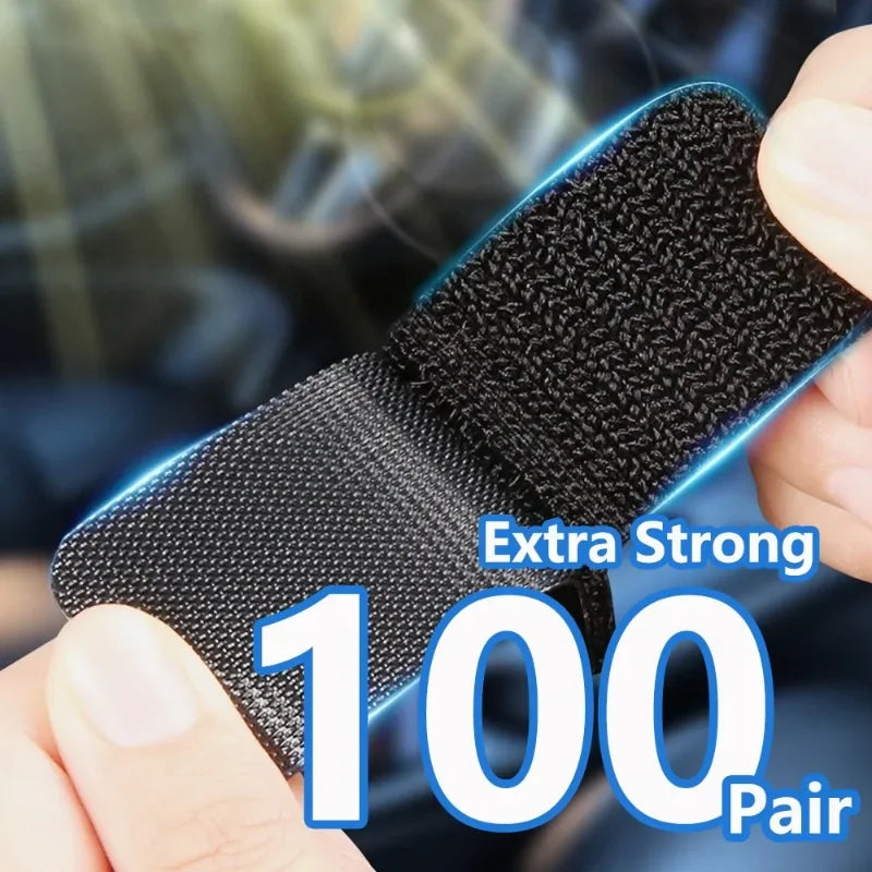 10 100 Self Adhesive Fastener Tape Extra Strong Carpet Fixing Sticker