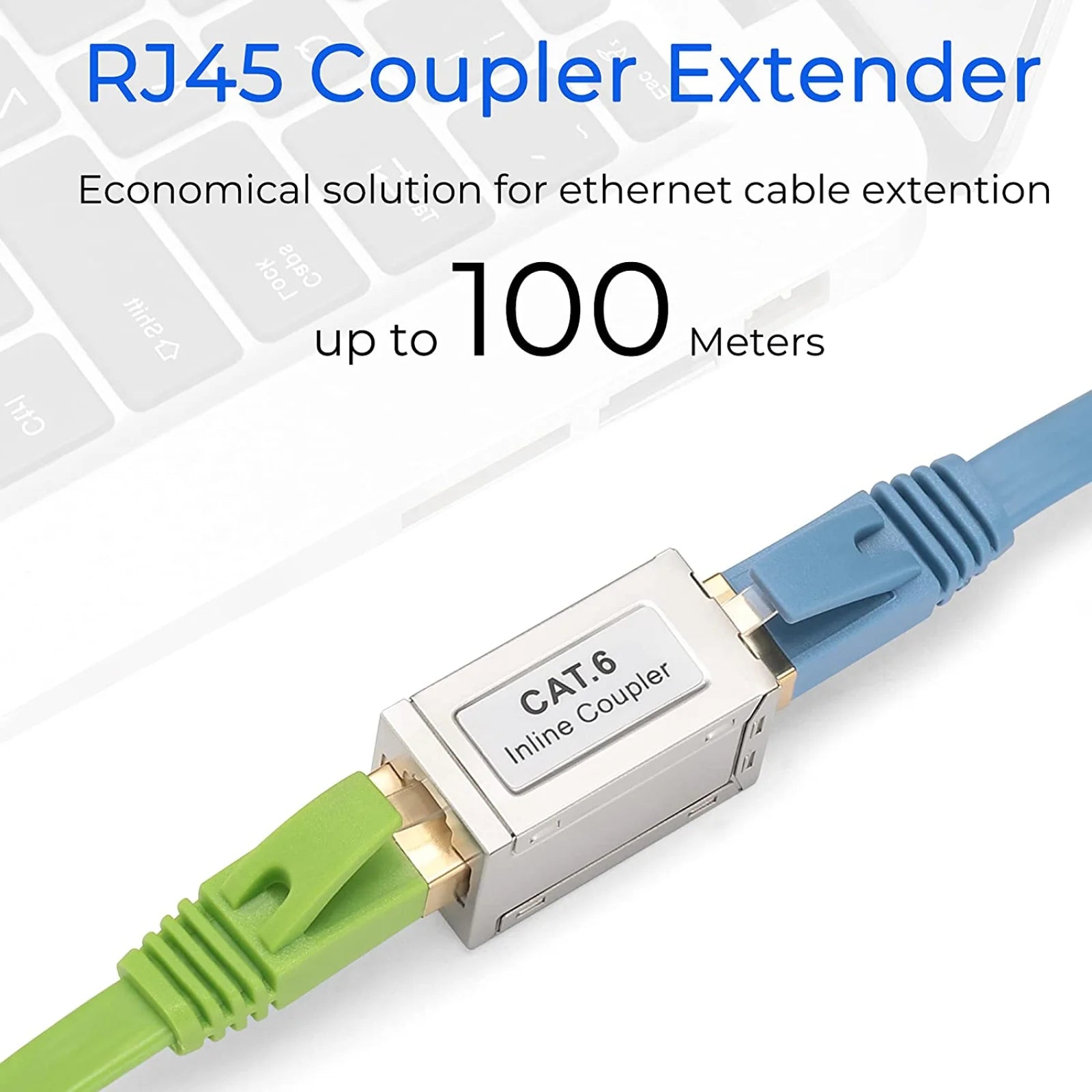 RJ45 Cat6 Coupler Shielded Ethernet Cable Extender Inline Poe Female