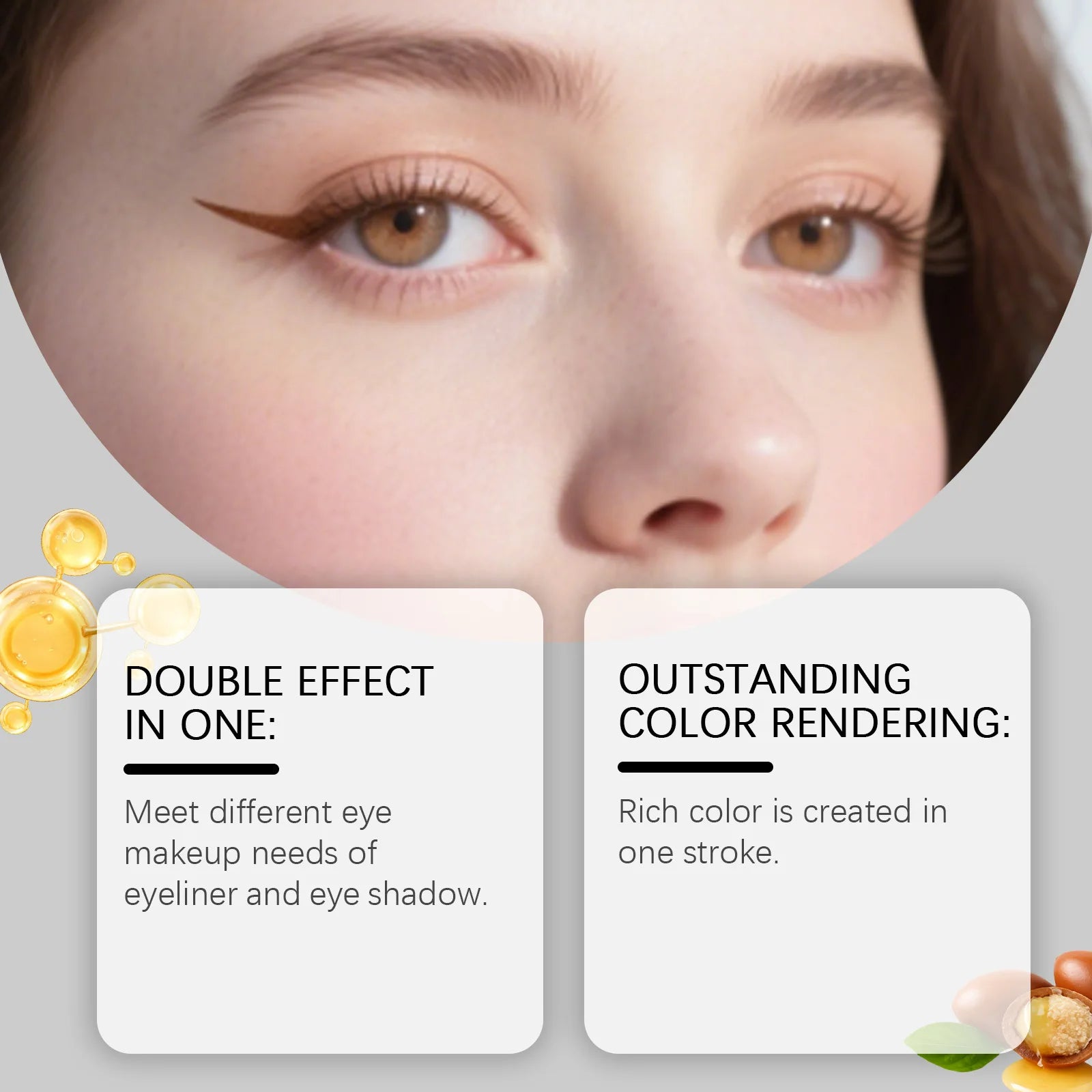 2-in-1 Waterproof Eyeshadow Liner Pen | Long-Lasting Eye Makeup 2-in-1 Eye Liner Pen Zpaxo