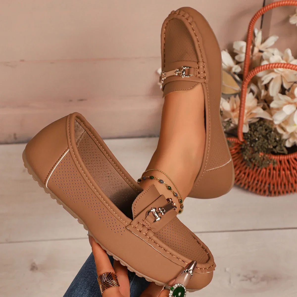 Spring Autumn Women Sneakers Casual Slip on Mary Jane Shoes Comfortable Sneakers Women Round Toe Solid Soft Sole Flat Loafers Zpaxo