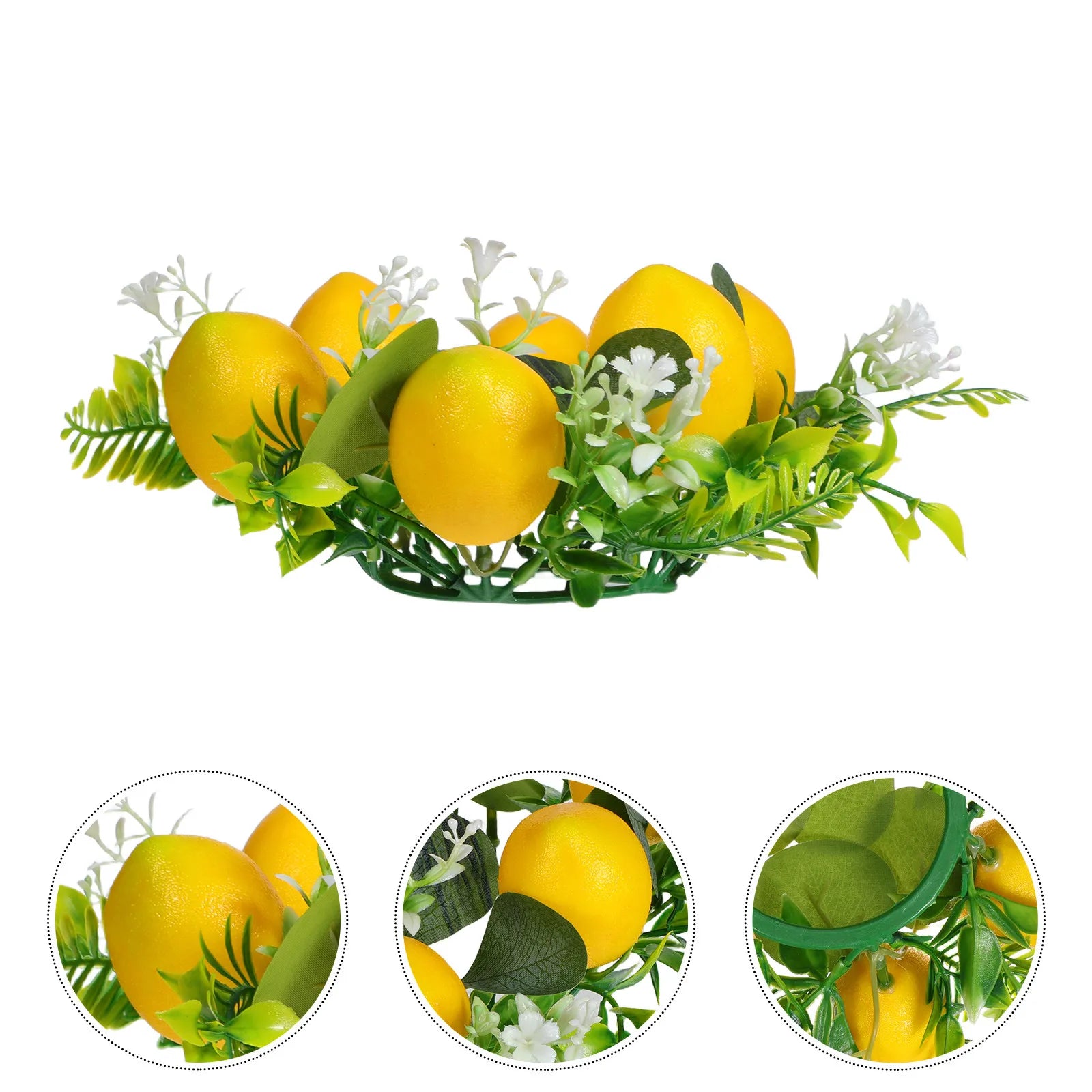Artificial Lemon Ring Spring Garland Table Floral Wreath Kitchen