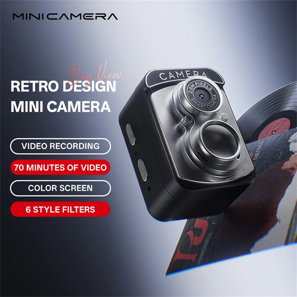 S13 NEW 0.96-inch HD Mini Digital Camera Student Photo Keychain Retro Style Small Portable Camera for Students 2025 Zpaxo