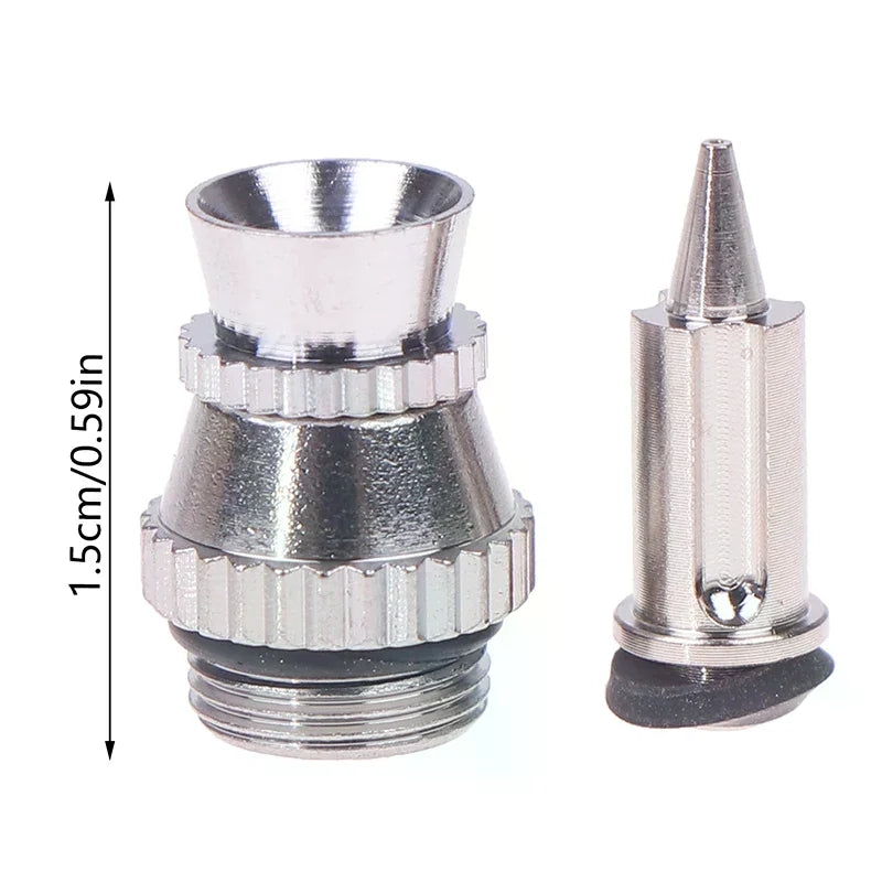 Uncharged Spray Gun Accessories Set Metal Spray Gun Nozzle Replacement Kit With 0.3mm Tip And Covers Zpaxo